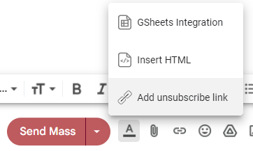 MailBrother unsubscribe button
