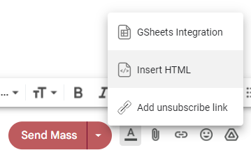 MailBrother insert HTML button